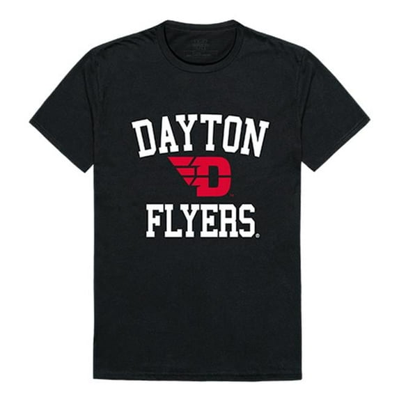 W Republic 539-119-BLK-02 University of Dayton Arch T-Shirt, Black & White - Medium