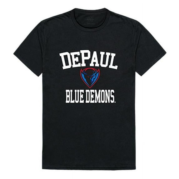 W Republic 539-121-BLK-04 DePaul University Arch T-Shirt, Black & White - Extra Large