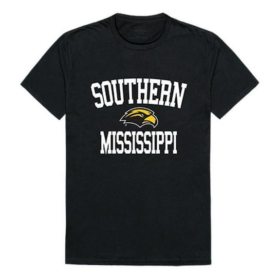 W Republic 539-151-BLK-02 University of Southern Mississippi Arch T-Shirt, Black & White - Medium