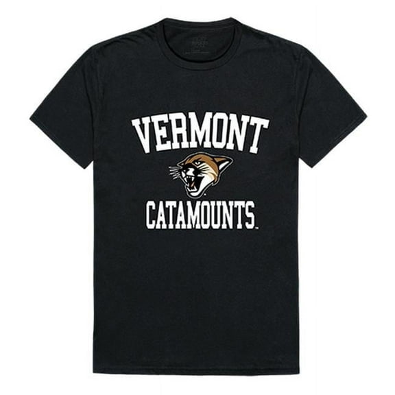W Republic 539-155-BLK-01 University of Vermont Arch T-Shirt, Black & White - Small
