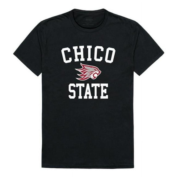 W Republic 539-163-BK2-04 NCAA Cal State Chico Wildcats Arch T-Shirt, Black - Extra Large