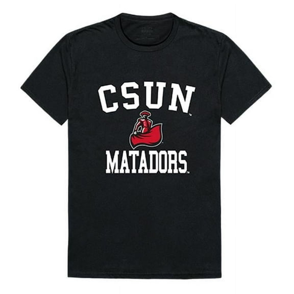 W Republic 539-166-BLK-02 California State University, Northridge Arch T-Shirt, Black & White - Medium