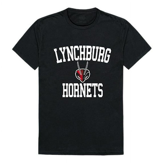 W Republic 539-179-BLK-03 University of Lynchburg Arch T-Shirt, Black & White - Large