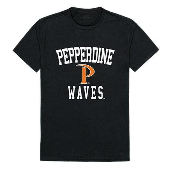 W Republic 539-196-BLK-01 Pepperdine University Arch T-Shirt, Black & White - Small