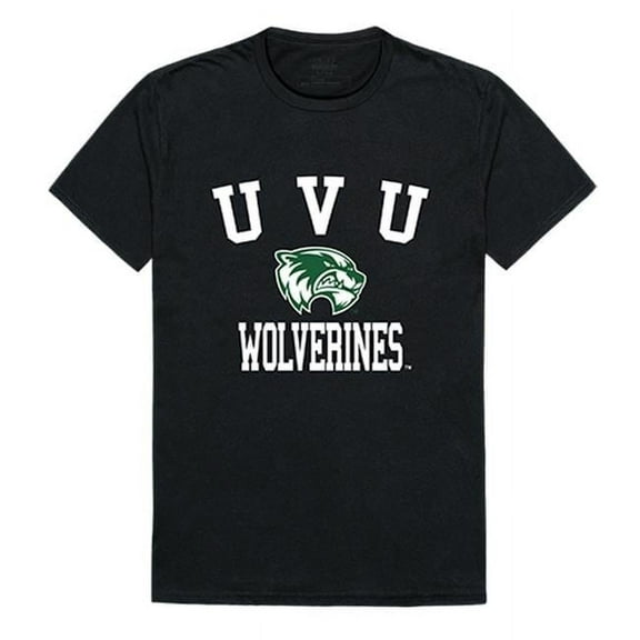W Republic 539-210-BLK-02 Utah Valley University Arch T-Shirt, Black & White - Medium