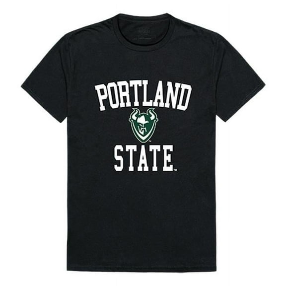 W Republic 539-229-BLK-03 Portland State University Arch T-Shirt, Black & White - Large