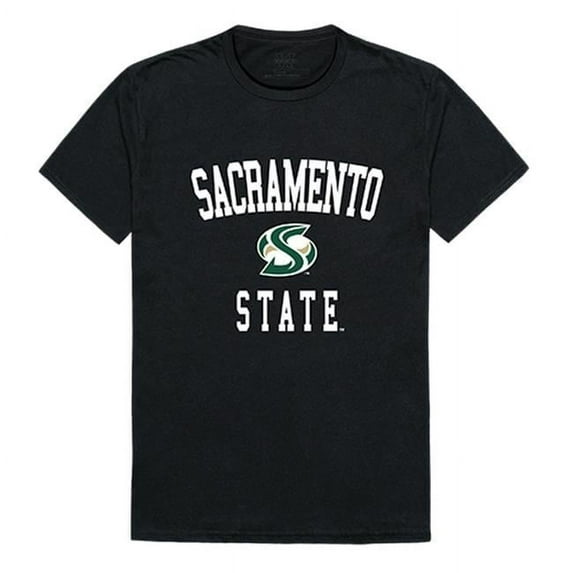 W Republic 539-231-BLK-04 Sacramento California State University Arch T-Shirt, Black & White - Extra Large