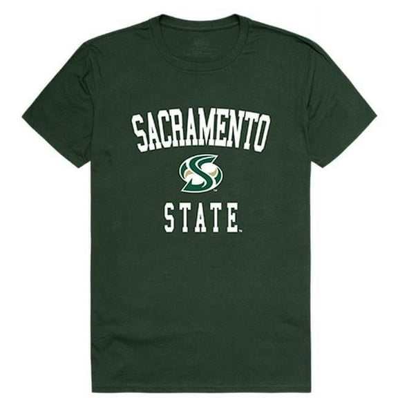W Republic 539-231-FOR-05 California State University, Sacramento Men Arch T-Shirt, Forest White - 2XL