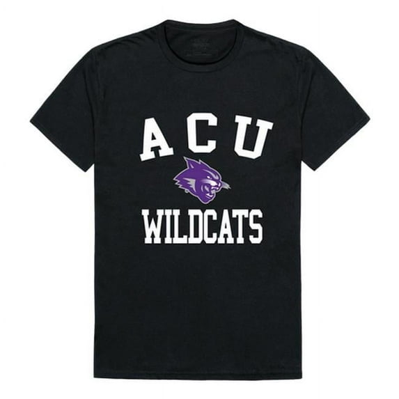 W Republic 539-257-BLK-05 Abilene Christian University Men Arch T-Shirt, Black & White - 2XL