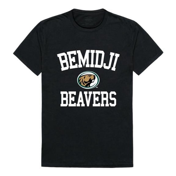 W Republic 539-266-BLK-03 Bemidji State University Men Arch T-Shirt, Black & White - Large