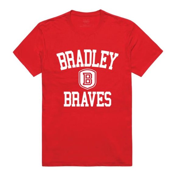 W Republic 539-270-RED-02 Bradley University Men Arch T-Shirt, Red - Medium