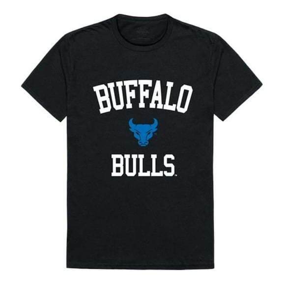 W Republic 539-274-BLK-02 University at Buffalo Men Arch T-Shirt, Black & White - Medium