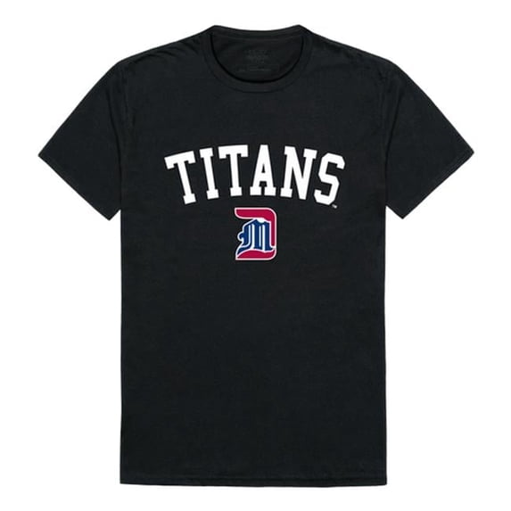 W Republic 539-290-BLK-05 University of Detroit Mercy Arch T-Shirt, Black & White - 2XL