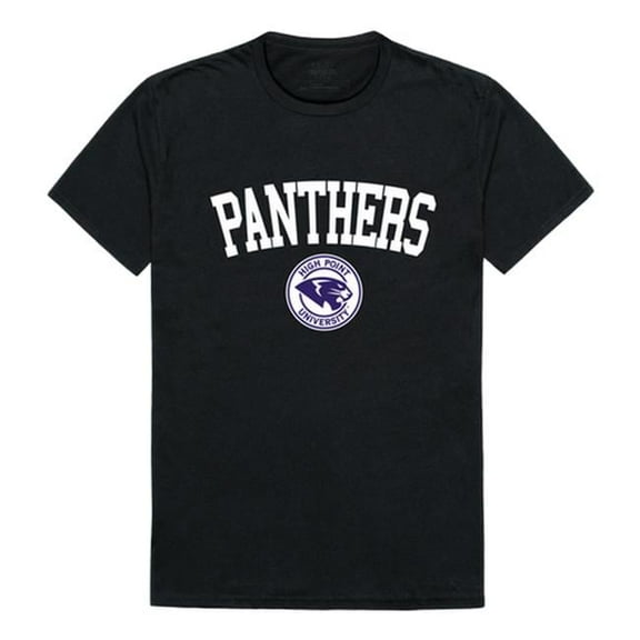 W Republic 539-311-BLK-04 High Point University Arch T-Shirt, Black & White - Extra Large