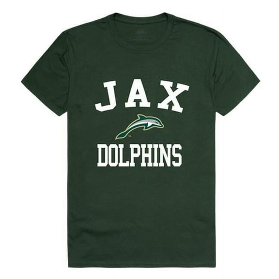 W Republic 539-318-FOR-02 Jacksonville University Arch T-Shirt, Forest Green & White - Medium