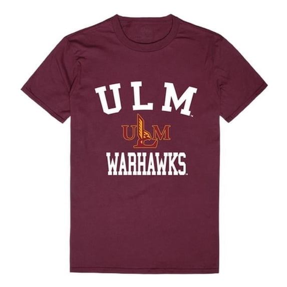 W Republic 539-331-MAR-02 University of Louisiana Monroe Arch T-Shirt, Maroon & White - Medium