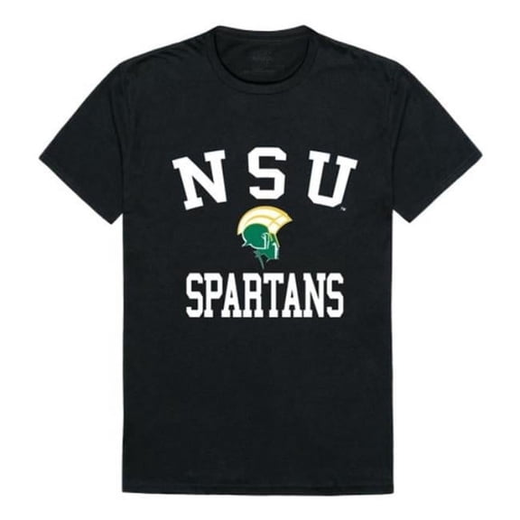 W Republic 539-350-BLK-03 Norfolk State University Arch T-Shirt, Black & White - Large
