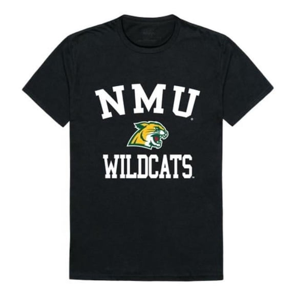 W Republic 539-357-BLK-05 Northern Michigan University Arch T-Shirt, Black & White - 2XL