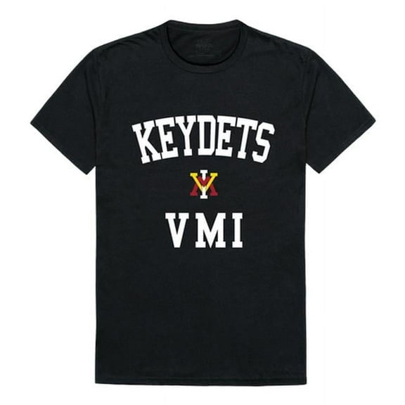 W Republic 539-399-BLK-04 Virginia Military Institute Men Arch T-Shirt, Black & White - Extra Large