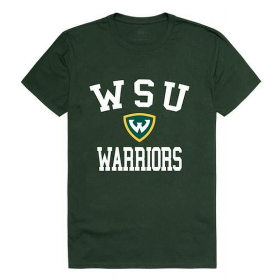 W Republic 539-400-FOR-02 Wayne State University Men Arch T-Shirt, Forest White - Medium
