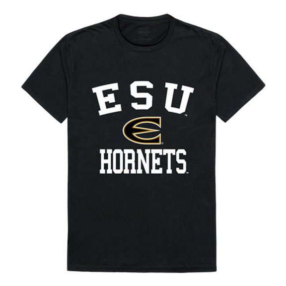 W Republic 539-423-BLK-04 Emporia State University Men Arch T-Shirt, Black & White - Extra Large