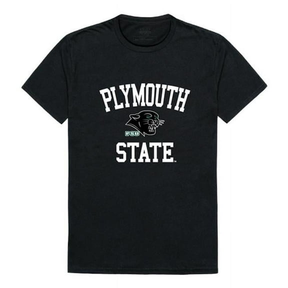W Republic 539-457-BLK-03 NCAA Plymouth State Panthers Arch T-Shirt, Black - Large