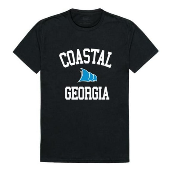 W Republic 539-484-BLK-02 College of Coastal Georgia Mariners Arch T-Shirt, Black - Medium