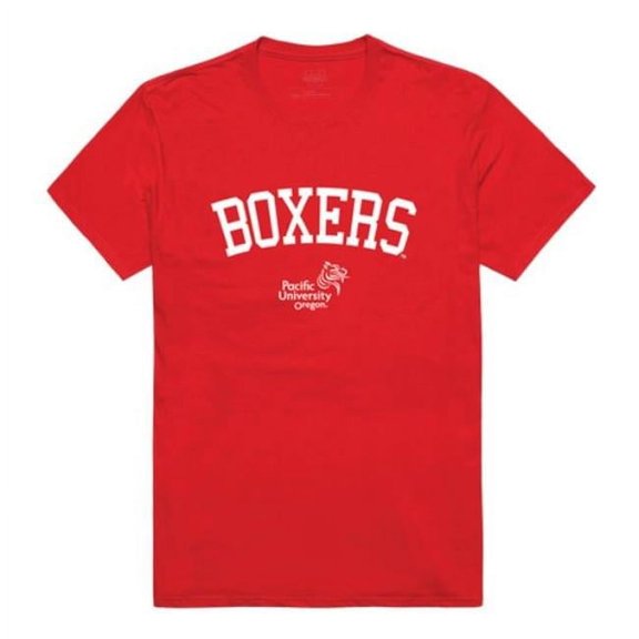W Republic 539-567-RED-01 Pacific University Boxers Arch T-Shirt, Red - Small
