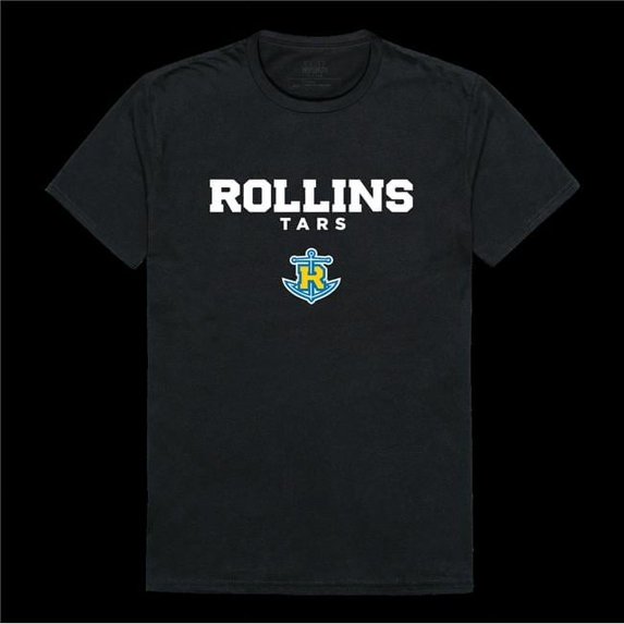 W Republic 539-577-BLK-01 Rollins College Tars Arch T-Shirt, Black - Small