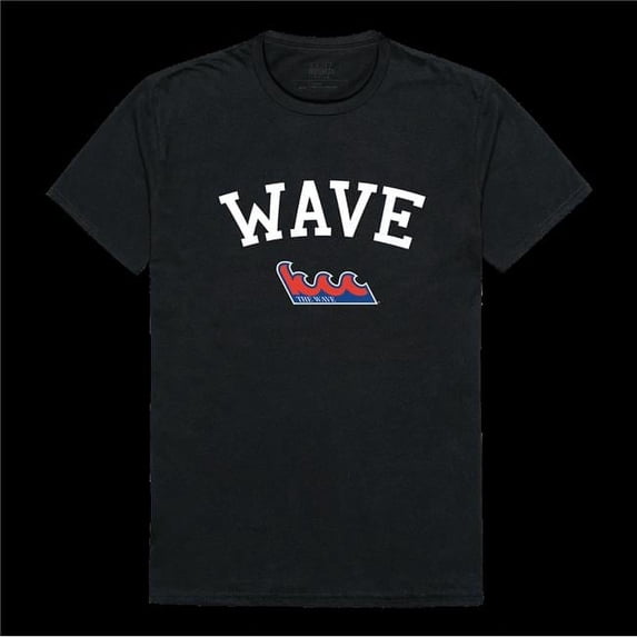 W Republic 539-660-BLK-04 Kingsborough Community College The Wave Arch T-Shirt, Black - Extra Large