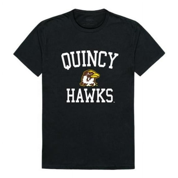 W Republic 539-667-BLK-05 Quincy University Hawks Arch T-Shirt, Black - 2XL