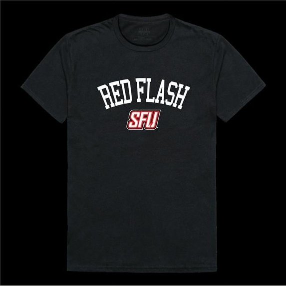 W Republic 539-669-BLK-01 Saint Francis University Red Flash Arch T-Shirt, Black - Small