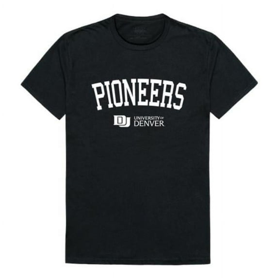 W Republic 539-693-BLK-04 University of Denver Pioneers Arch T-Shirt, Black - Extra Large