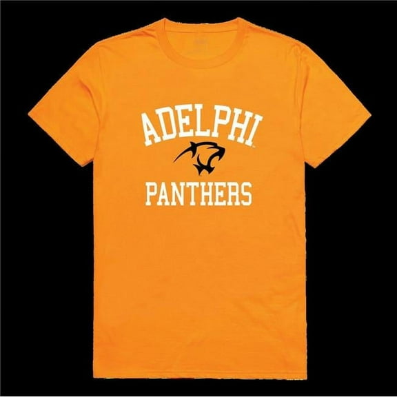 W Republic 539-733-GLD-01 Adelphi University Panthers Arch T-Shirt, Gold - Small