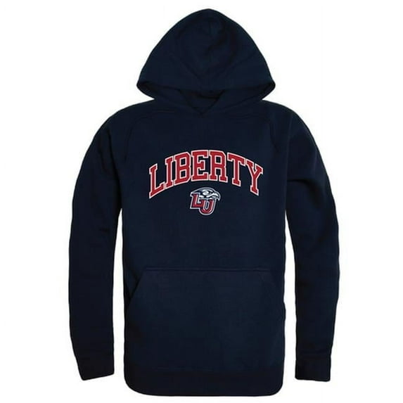 W Republic 540-129-NVY-02 Liberty University Men Campus Hoodie, Navy - Medium