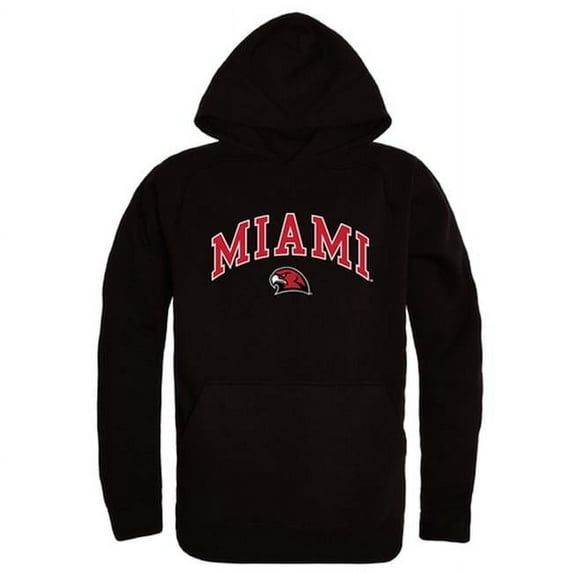 W Republic 540-131-BLK-01 Miami County Campus Hoodie, Black & White - Small