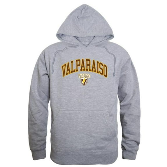 W Republic 540-154-HGY-02 Valparaiso University Men Campus Hoodie, Heather Grey - Medium
