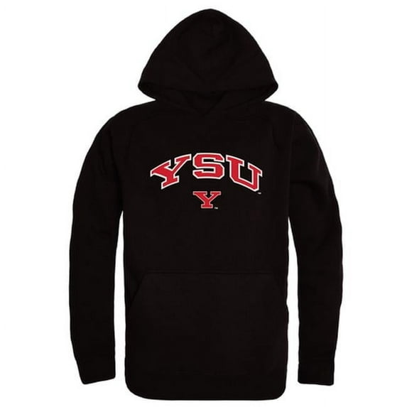 W Republic 540-159-BLK-01 Youngstown State University Campus Hoodie, Black & White - Small
