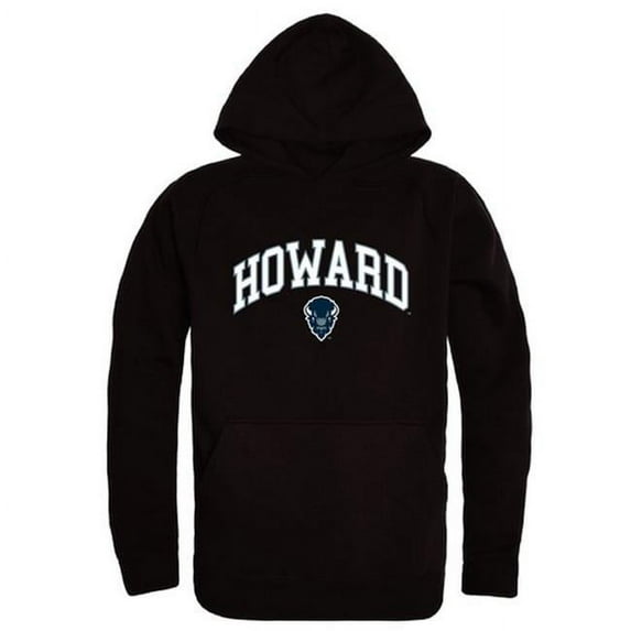 W Republic 540-171-BLK-01 Howard University Campus Hoodie, Black & White - Small