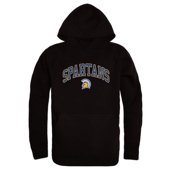 W Republic 540-173-BK2-04 San Jose State University Men Campus Hoodie, Black & White - Extra Large