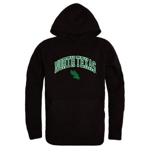W Republic 540-195-BLK-04 University of North Texas Men Campus Hoodie, Black & White - Extra Large
