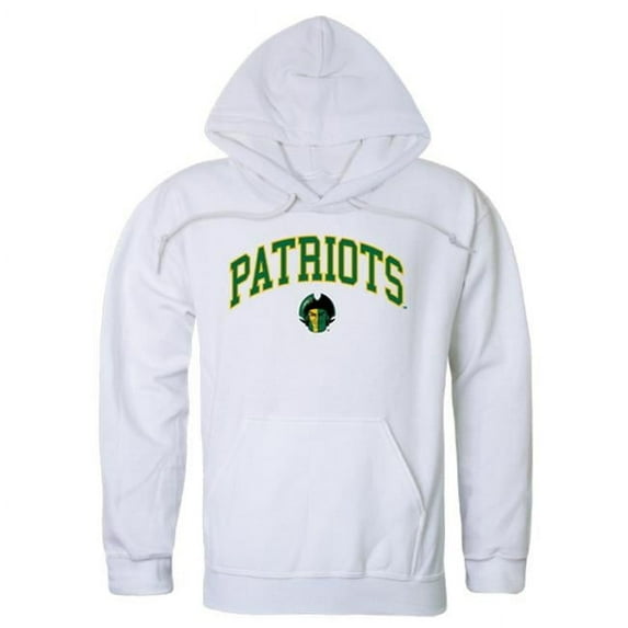W Republic 540-221-WHT-03 George Mason University Men Campus Hoodie, White - Large