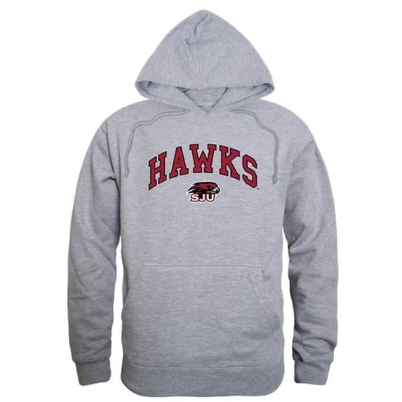 W Republic 540-232-HGY-01 Saint Josephs University Men Campus Hoodie, Heather Grey - Small