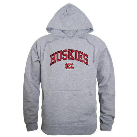 W Republic 540-237-HGY-03 Saint Cloud State University Men Campus Hoodie, Heather Grey - Large
