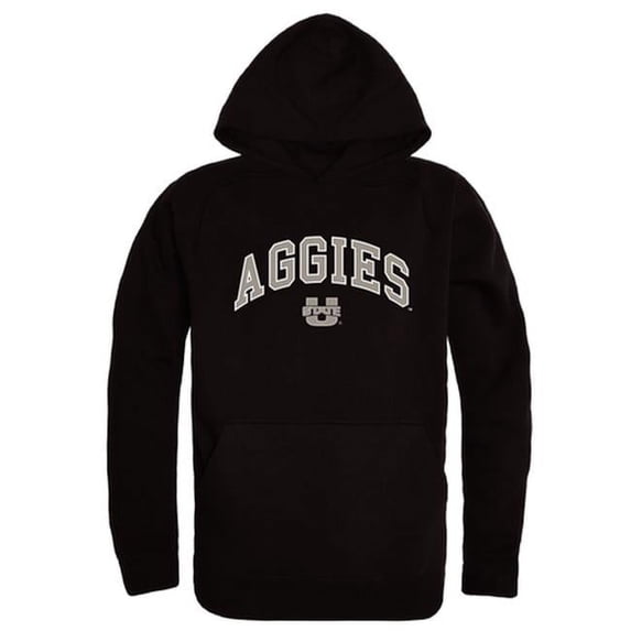 W Republic 540-250-BLK-02 Utah State University Men Campus Hoodie, Black & White - Medium