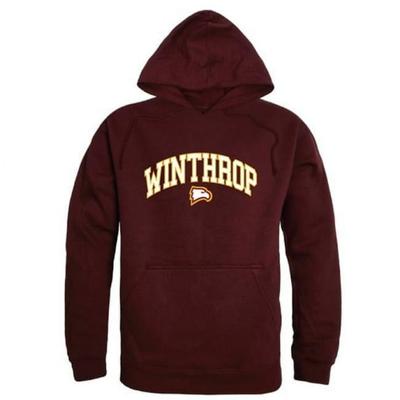 W Republic 540-255-MAR-01 Winthrop University Campus Hoodie, Maroon & White - Small