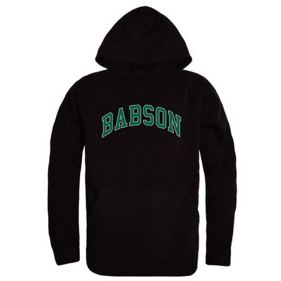 W Republic 540-263-BLK-04 Babson College Campus Hoodie, Black & White - Extra Large