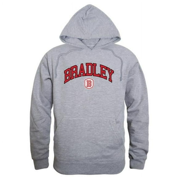 W Republic 540-270-HGY-02 Bradley University Campus Hoodie, Heather Grey - Medium