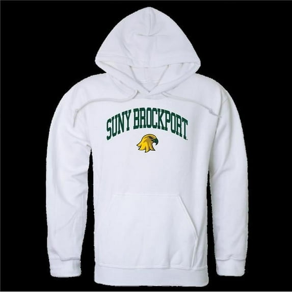 W Republic 540-271-WT2-01 State University of York at Potsdam Brockport Golden Eagles Campus Hoodie, White - Small