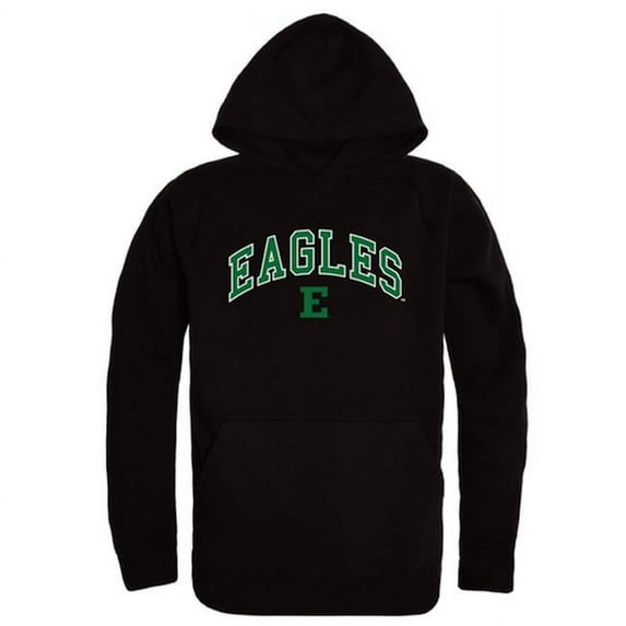 W Republic 540-295-BLK-01 Eastern Michigan University Men Campus Hoodie, Black & White - Small